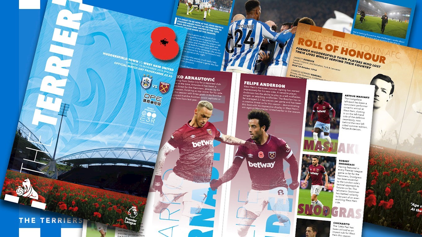 SPECIAL REMEMBRANCE PROGRAMME FOR WEST HAM GAME - News - Huddersfield Town